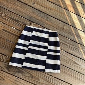 LOFT striped pencil skirt